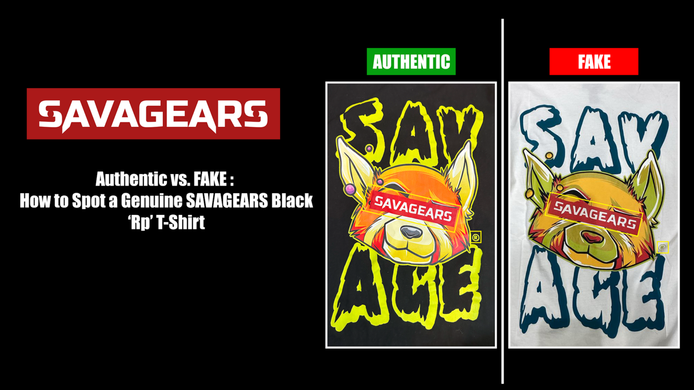Authentic vs. FAKE : How to Spot a Genuine SAVAGEARS Black ‘Rp’ T-Shirt | SAVAGEARS® Official Online Store